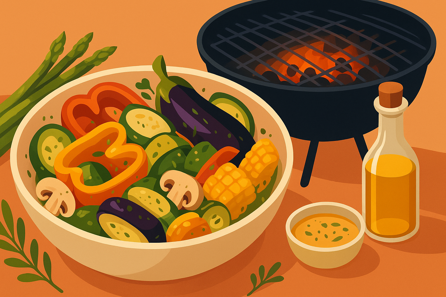 De beste manieren om groenten te marineren voor de barbecue